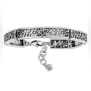 BRIGHTON DECO LACE BAR LINK SILVER BRACELET